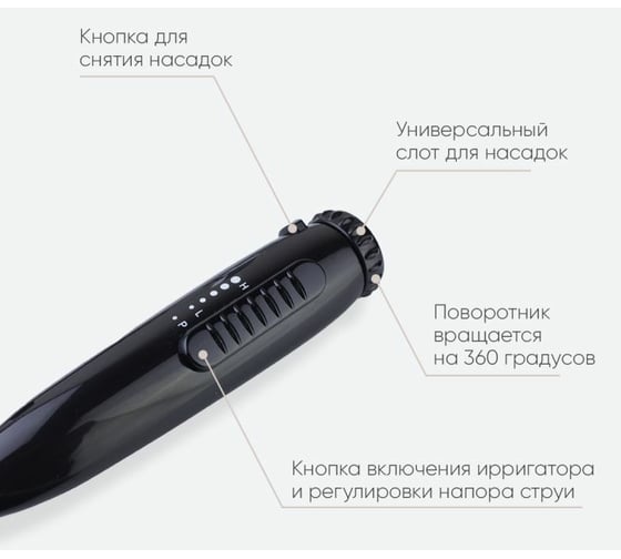 Смеситель с ирригаторм Bronze de Luxe (чёрный) 10188B