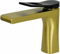 Смеситель на раковину Bronze de Luxe ЭЛЕМЕНТ матовое золото/черный EL02GB