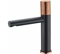 Смеситель низкий Bronze de Luxe АВАНГАРД черный/ розовое золото 2010MH