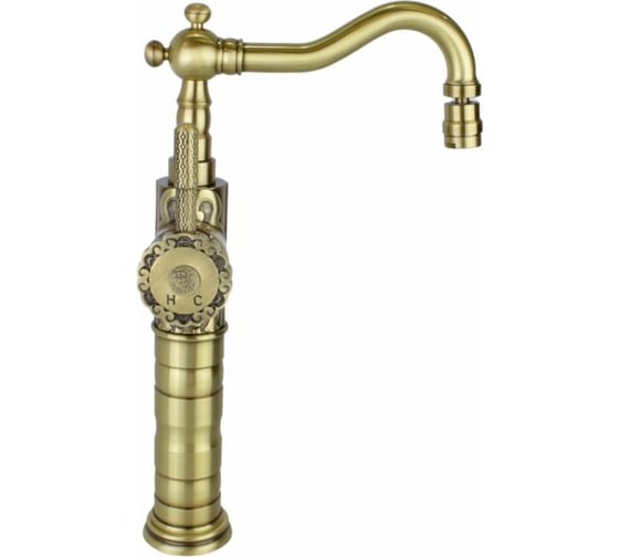 Смеситель для кухни с поворотной насадкой на изливе Bronze de Luxe WINDSOR 21888K
