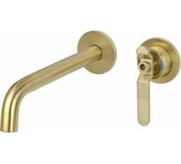 Настенный смеситель для раковины Bronze de Luxe 1760's матовое золото 5530CG