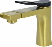 Универсальный смеситель для раковины/биде Bronze de Luxe ELEMENT матовое золото/черный EL02XGB
