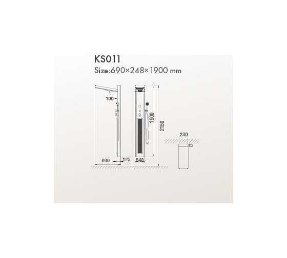 Инфракрасная душевая панель KOY KS011A