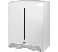 Диспенсер для бумажных полотенец hor T1 СТАНДАРТ, корпус белый, нижнее стекло прозрачное, система сложения V(ZZ) HOR-12110214