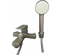 Смеситель для ванны Rainsberg с монолитным коротким изливом 14 см , титан, однорычажный, керамический картридж R1002YF