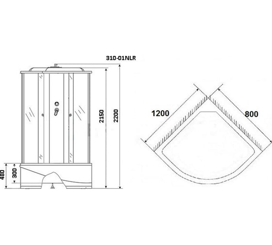 Душевая кабина Niagara Premium NG-310-01RN 00256105