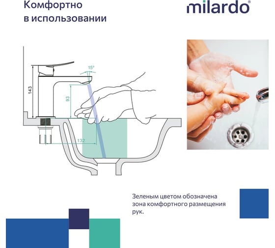 Смеситель для умывальника Milardo Demi глянцевый хром DEMSB00M01