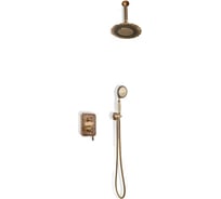Комплект для душа встраиваемый без излива (душ ДВОЙНОЙ ЦВЕТОК с потолка) ВИНДЗОР Bronze de Luxe 10138/1DF