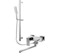 Смеситель с гибким душем и длинным изливом BRONZE DE LUXE GRANI хром RT980