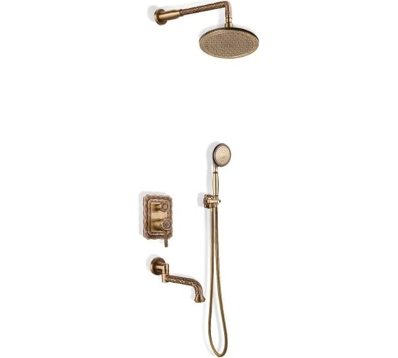 Встраиваемый комплект для душа BRONZE DE LUXE WINDSOR с изливом (душ КРУГ) 10137R