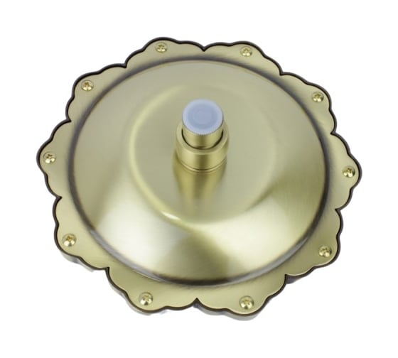 Комплект для ванны и душа BRONZE DE LUXE ROYAL двухручковый, излив резной 20 см (душ ЦВЕТОК) 10121PF