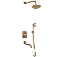 Комплект для душа встраиваемый с изливом (душ ЦВЕТОК) ВИНДЗОР Bronze de Luxe 10137F