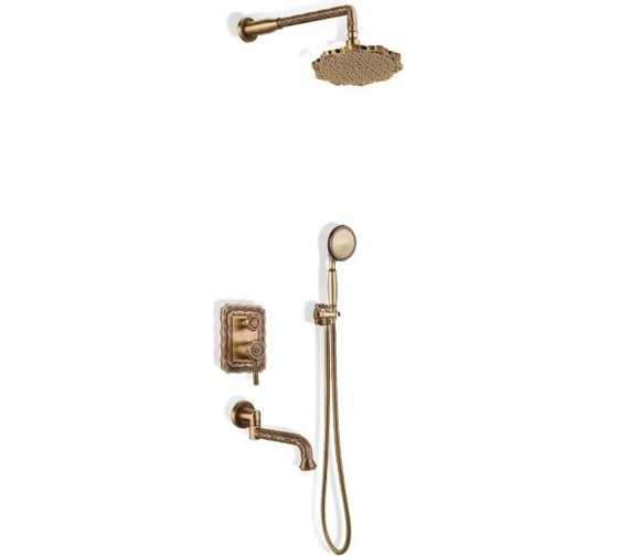 Встраиваемый комплект для душа BRONZE DE LUXE WINDSOR с изливом (душ ЦВЕТОК) 10137F