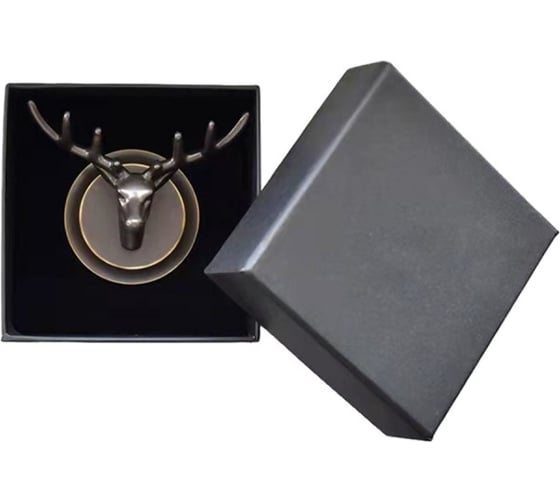 Крючок BRONZE DE LUXE настенный Олень (черный) 81152B