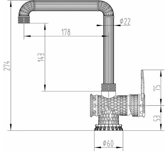 Смеситель ZorG Antic бронза A 418 K-BR LOFT