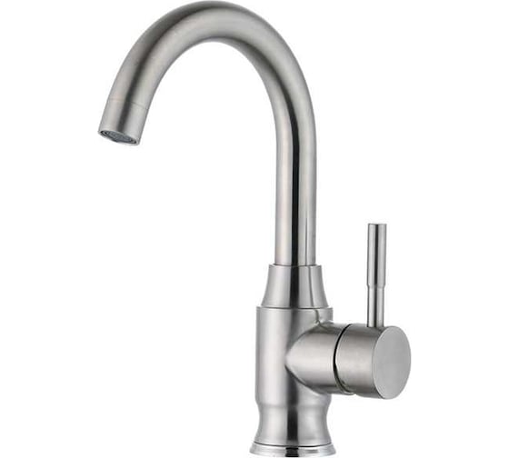 Смеситель ZorG Steel Hammer нержавейка SH 6166 INOX