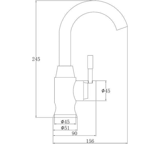 Смеситель ZorG Steel Hammer нержавейка SH 6166 INOX