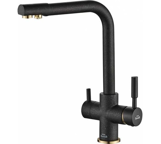 Смеситель ZorG Steel Hammer черный металл/бронза SH 552 BLACK BR 1