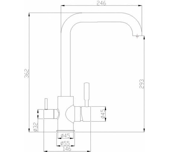 Смеситель ZorG Steel Hammer сатин SH 715 SATIN