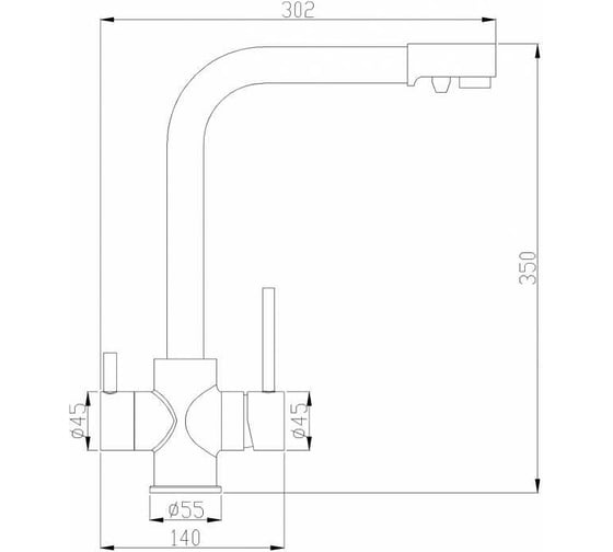 Смеситель ZorG Steel Hammer бронза SH 552 BRONZE