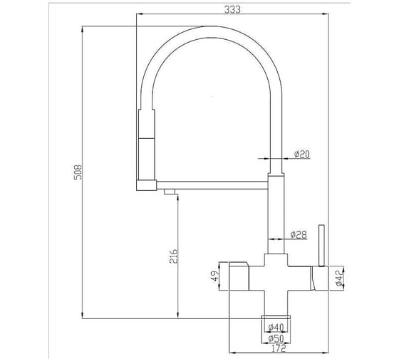 Смеситель ZorG Steel Hammer SH 2002 SATIN