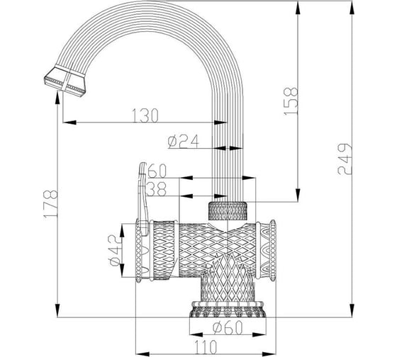 Смеситель ZorG Antic бронза A 411U-BR