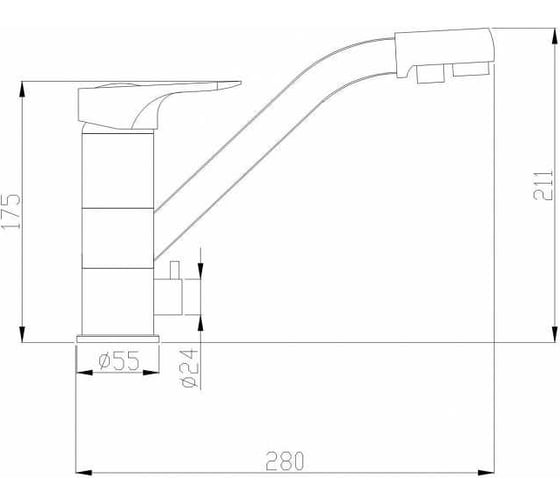 Смеситель ZorG Steel Hammer хром SH 321 CR