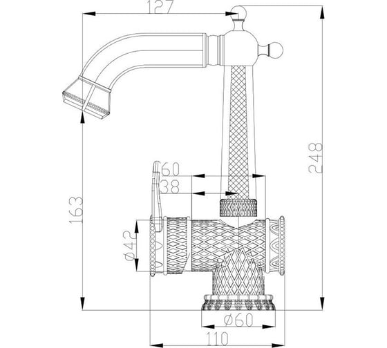 Смеситель ZorG Antic бронза A 412U-BR