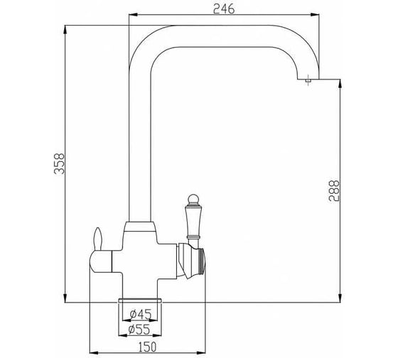 Смеситель ZorG Steel Hammer нержавейка SH 725 INOX