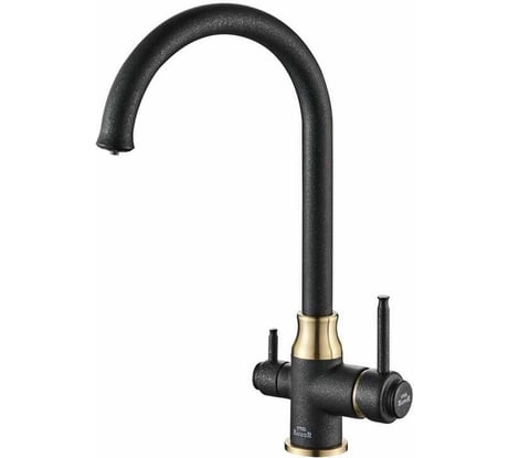 Смеситель ZorG Steel Hammer черный металл/бронза SH 763 BLACK BR