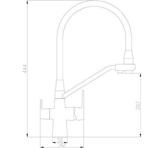 Смеситель ZorG Steel Hammer черный металл/бронза SH 903-6 BLACK BR