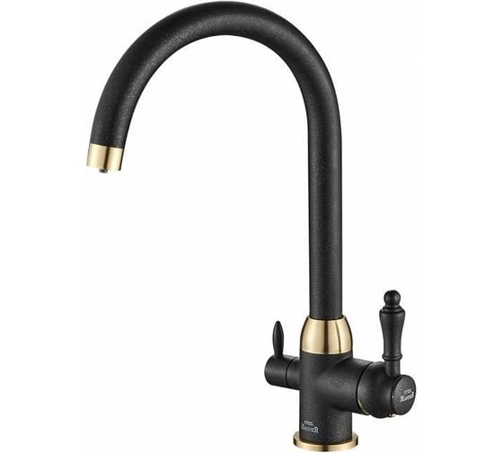 Смеситель ZorG Steel Hammer черный металл/бронза SH 723 BLACK BR 1