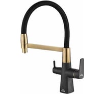 Смеситель ZorG Steel Hammer черный металл/бронза SH 818-6 BLACK BR