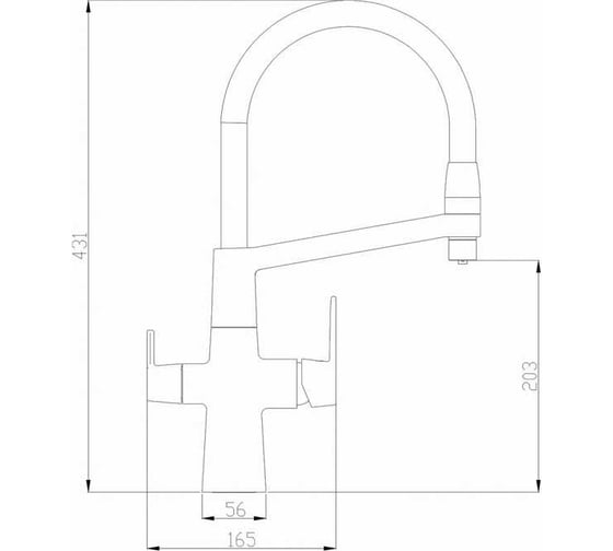 Смеситель ZorG Steel Hammer черный металл/бронза SH 818-6 BLACK BR