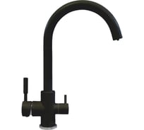 Смеситель для кухни Golden Fox Kitchen pro с высоким изливом, черный, на две воды 11026-FOX