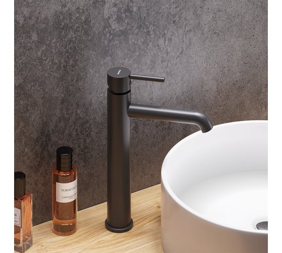 Смеситель для раковины Damixa Scandinavian Pure высокий, чёрный 360250300