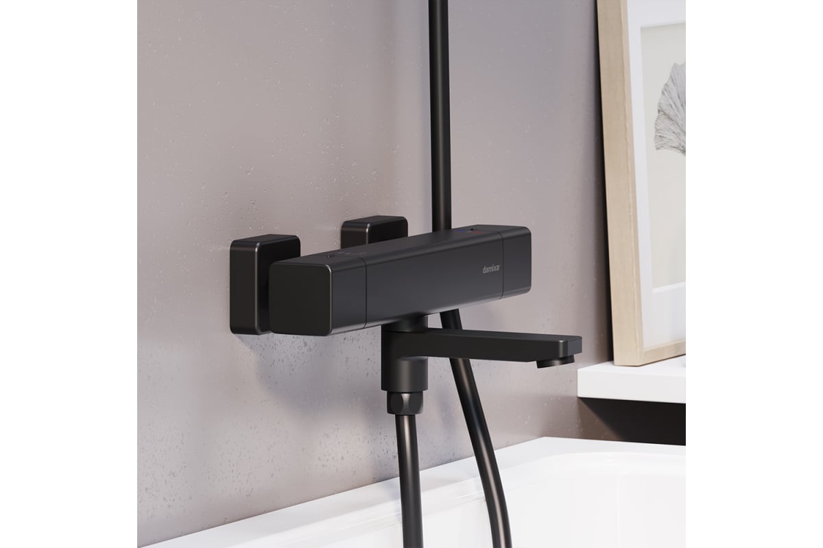 Термостатный смеситель для ванны - душа Damixa Gala чёрный 533000300 ...