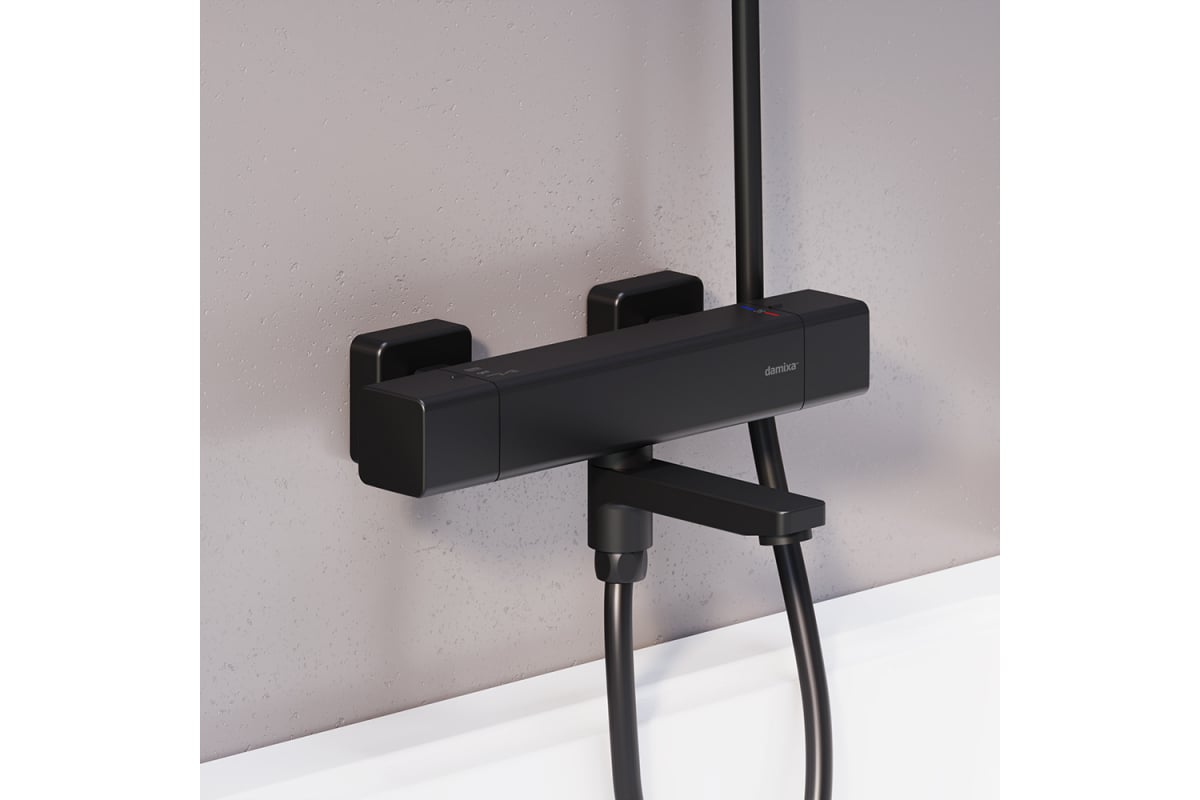 Термостатный смеситель для ванны - душа Damixa Gala чёрный 533000300 ...