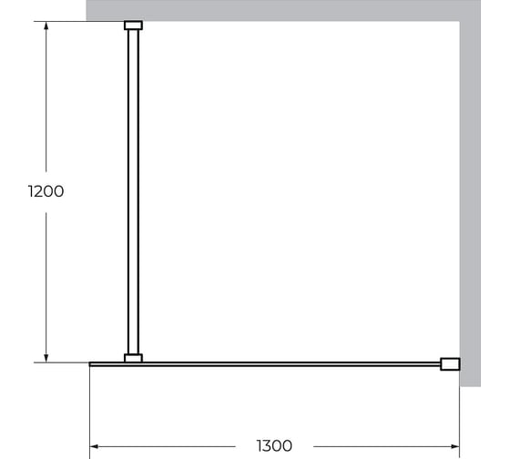 Душевая перегородка Cezares LIBERTA-L-1-130-120-C-NERO