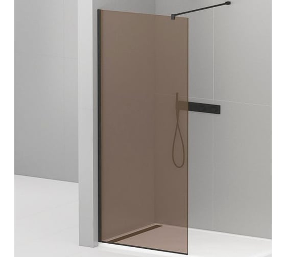 Душевая перегородка Cezares LIBERTA-L-1-120-120-BR-NERO