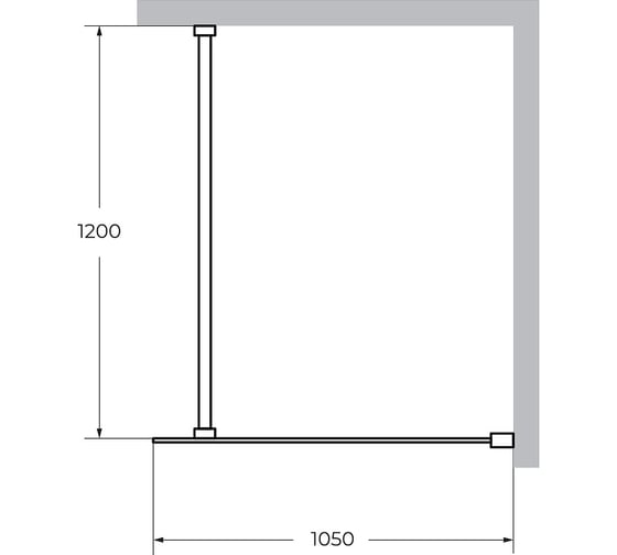 Душевая перегородка Cezares LIBERTA-L-1-105-120-C-Cr