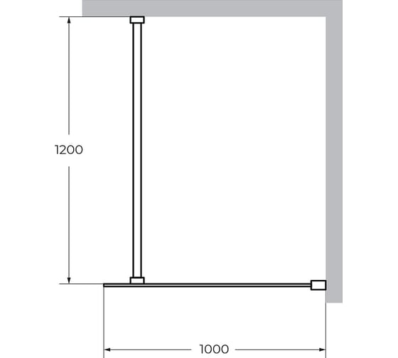 Душевая перегородка Cezares LIBERTA-L-1-100-120-C-Cr