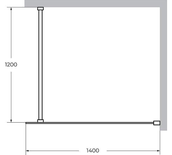 Душевая перегородка Cezares LIBERTA-L-1-140-120-C-NERO