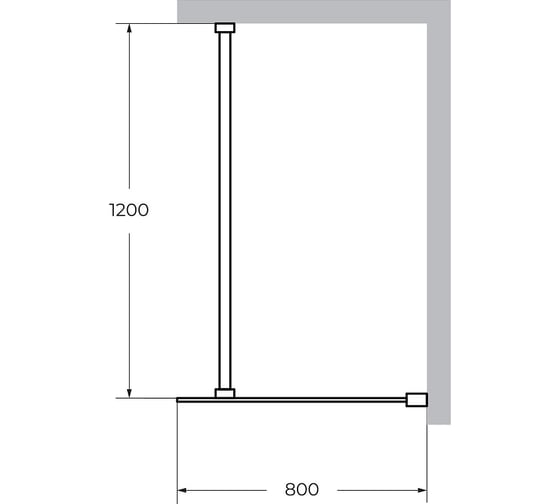 Душевая перегородка Cezares LIBERTA-L-1-80-120-C-Cr