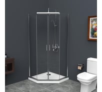 Душевой уголок BelBagno UNO-195-P-2-100-C-Cr