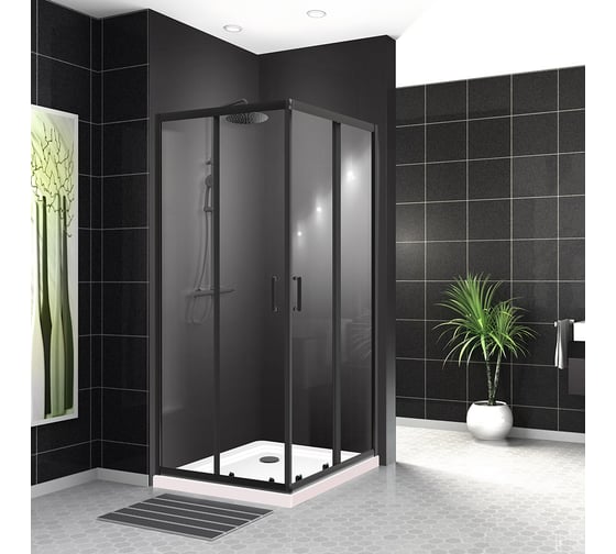 Душевой уголок BelBagno UNO-195-A-2-100-C-NERO