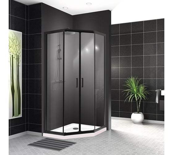 Душевой уголок BelBagno UNO-195-P-2-90-C-NERO 1