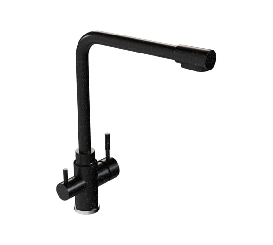Смеситель для кухни MIXLINE ML-GS13 картридж 35 мм, 308 черный, с выходом для питьевого фильтра 550667 1