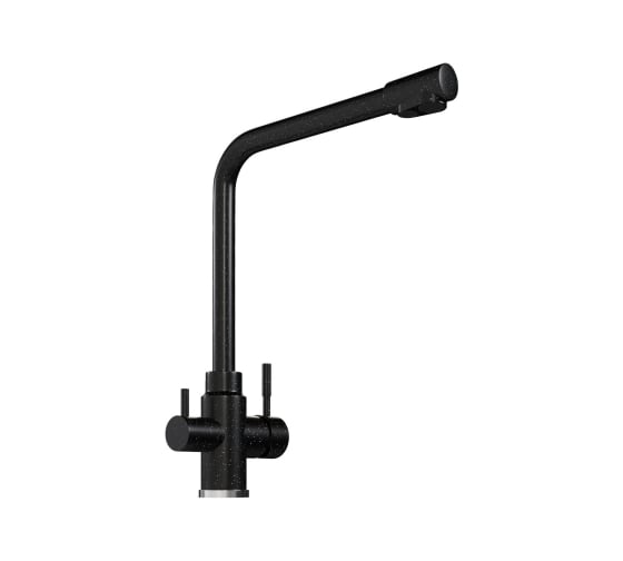 Смеситель для кухни MIXLINE ML-GS13 картридж 35 мм, 308 черный, с выходом для питьевого фильтра 550667