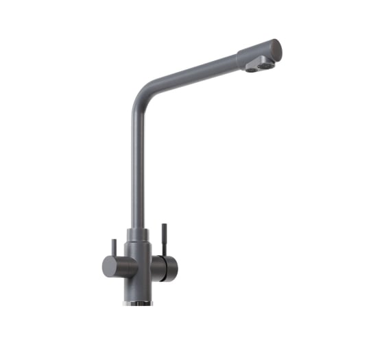 Смеситель для кухни MIXLINE ML-GS13 картридж 35 мм, 342 графит, с выходом для питьевого фильтра 550673